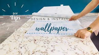 How to Install Adhesive Wallpaper / Wallpaper Installation/ PVC Adhesive Wallpaper