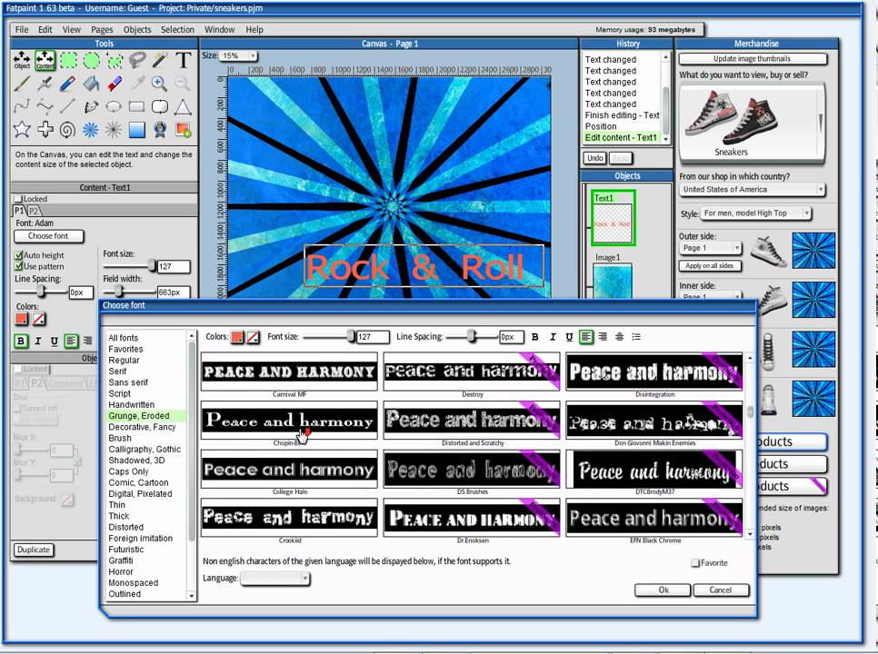 How to design a pair of sneakers using Fatpaint.com, a free online ...