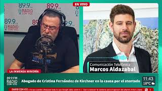 Marcos Aldazabal, abogado de CFK: "Pedimos que se investigue y que se sigan todos los indicios"