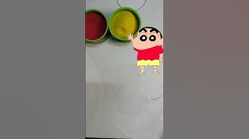 Shinchan cartoon character colour mixing satisfying asmr sounds video #colourmixingtutorials