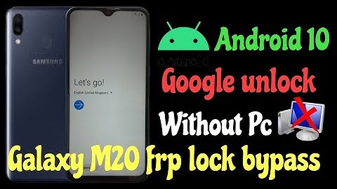 All samsung android 10 frp bypass // Galaxy M20 Google frp unlock, without Pc
