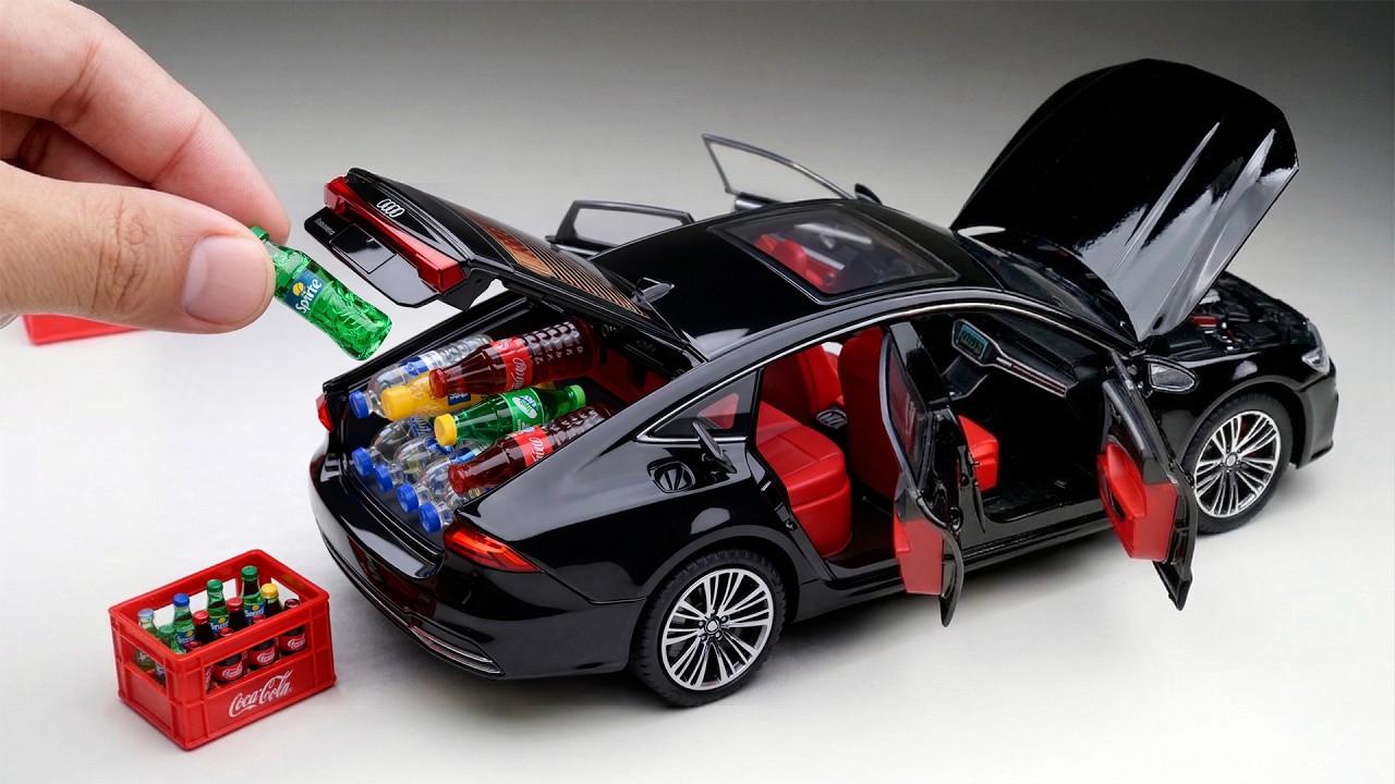 Unboxing of Black Audi A7 1:24 Scale Diecast Model Car 🖤 RP