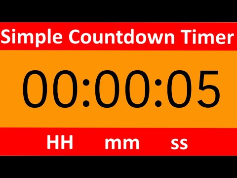 Countdown Timer 5 seconds HD Orange BACKGROUND