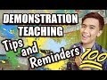Demonstration Teaching Tips and Reminders (For Undergrad and Teaching Applications: Tagalog)