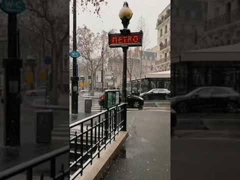 paris lovely view, lovely rain, snow #capcut #youtube #youtubeshorts #fyp#snowing #snow #snowparis