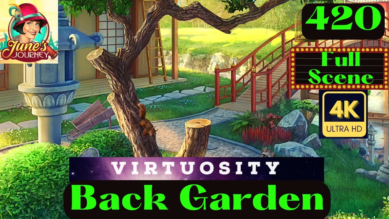 JUNE'S JOURNEY 420 | BACK GARDEN (Hidden Object Game ) *Full Mastered Scene*