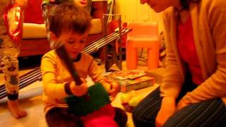 Unstuffing stockings.AVI
