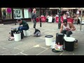 Bucket drummers bucket drumming!