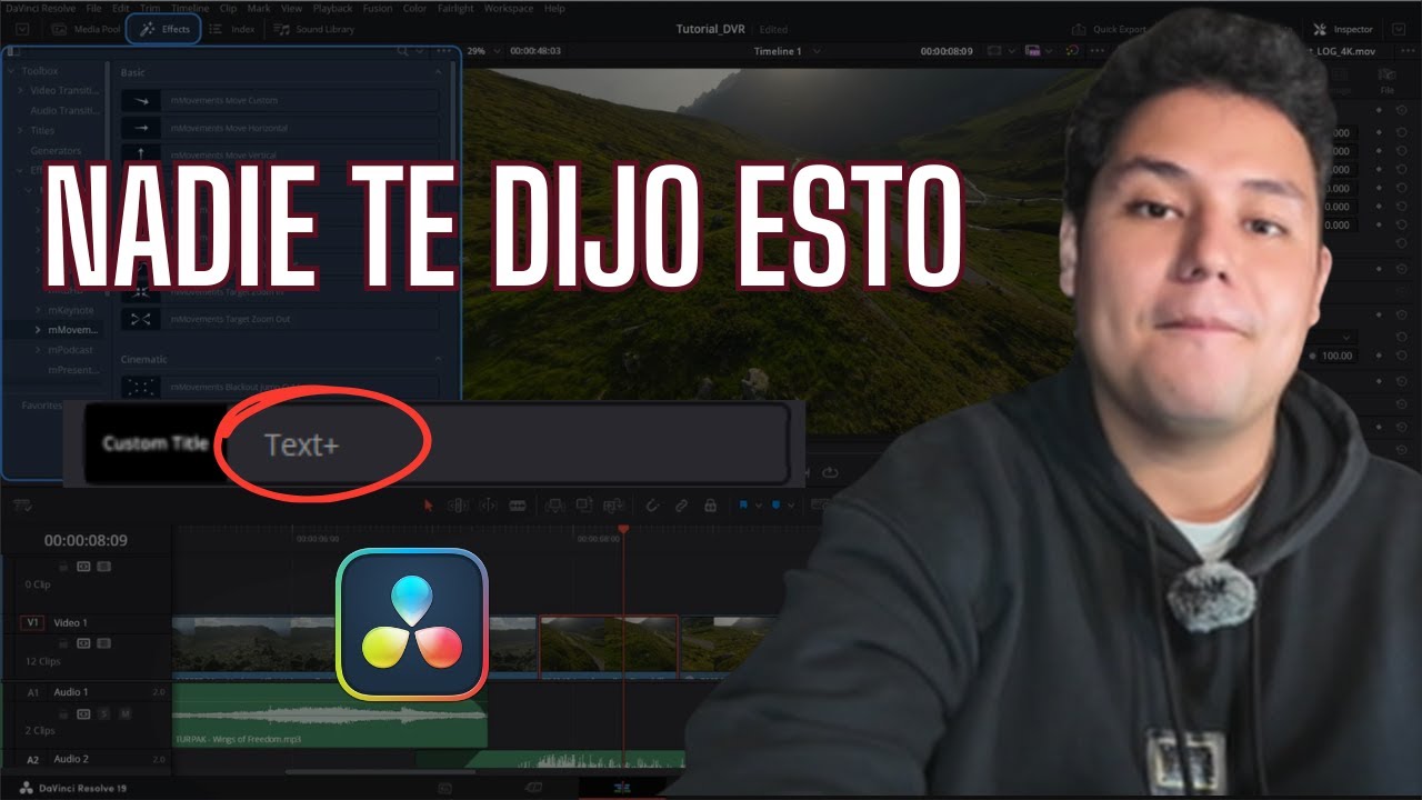 Este TRUCO de DaVinci Resolve te ahorra HORAS: guarda textos como preset