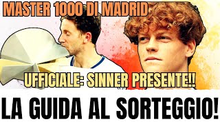 UFFICIALE: SINNER C’È! LE 32 TESTE DI SERIE DEL MASTER 1000 DI MADRID! JANNIK GUIDA IL GRUPPO!