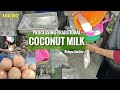 Amazing Traditional COCONUT MILK Processing #santan #coconutmilk #santankelapa
