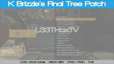 COD MW2: K Brizzle Tree Patch Mod Menu TU6 (Xbox 360)