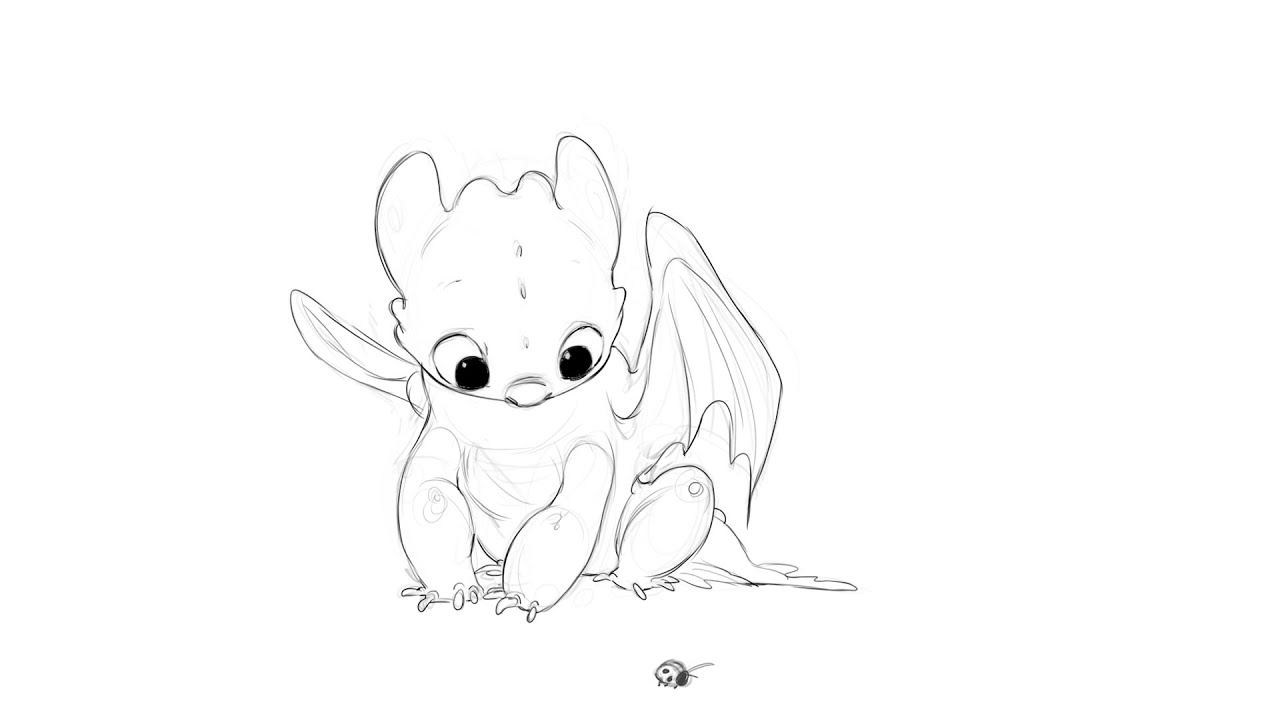 baby toothless coloring pages