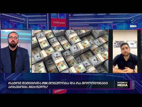 რატომ შემცირდა FDI მოცულობა და რა მოლოდინები არსებობს 2024 წელს? - ინტერვიუ ირაკლი ჟვანიასთან