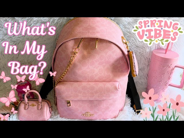 coach backpack purse pink Amazon.com: Womens Tabby With Quilting Fuchsia One Size : Clothing, Shoes & Jewelry Refined pebble leather Inside zip and multifunction pockets Double zip closure fabric lining Handle with 2 1/4 drop Outside zip pocket Adjustable shoulder straps 10 3/4 (L) x 12 1/2 (H) x 4 3/4 (W) Style No. Restored Parker Convertible Backpack 16