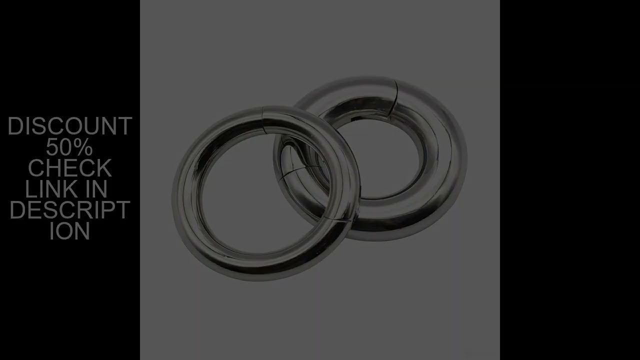 Smooth Hinged Stainless Steel Segment Hoop Ring 00G Large Size Septum Clicker BCR PA Piercing Nose R