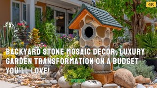 Backyard Stone Mosaic Decor 💎 Luxury Garden Transformation on a Budget You’ll Love!