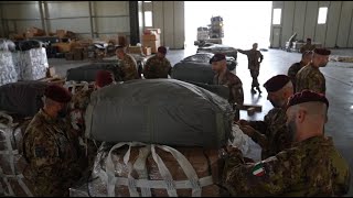 義大利人道援助加薩    軍機空投逾100噸物資