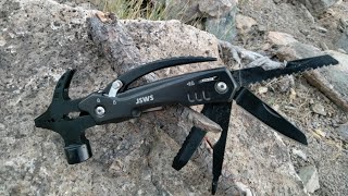 ~ JSWS 12 in 1 Multitool Hammer Stainless Steel Nylon Sheath Perfect for Camping Hunting ~