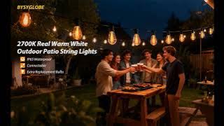 BYSYGLOBE Outdoor String Lights