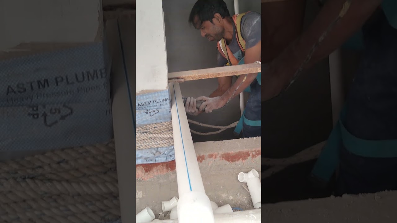 Plumber water supply line terrace