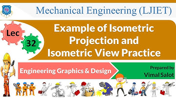 L 32  Example of Isometric  Projection and Iso View | Engineering Graphics and Design | Mechanical
