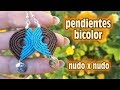 COMO HACER PENDIENTES BICOLOR FACIL Y RAPIDO