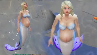Frozen Pregnant Mermaid Elsa Birth Underwater - The Sims 4 screenshot 2