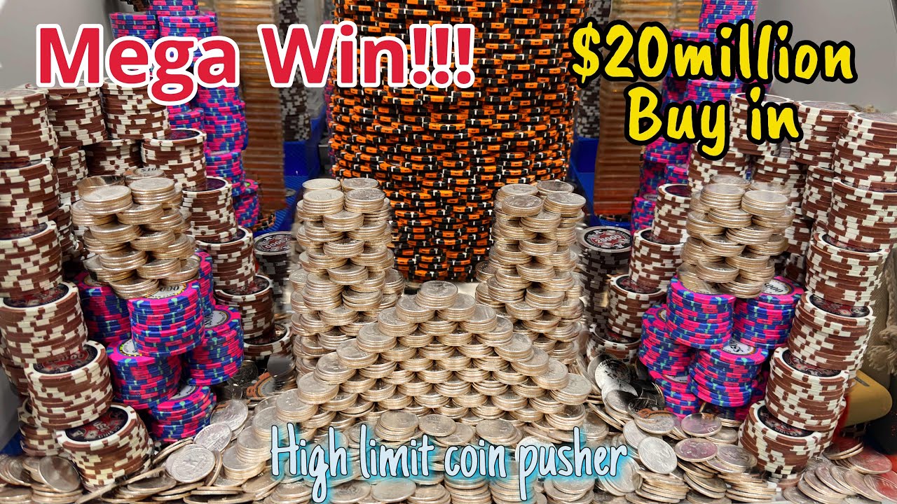 20 quarter challenge $20,000,000 buy in massive win inside the high limit coin pusher