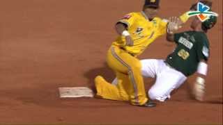20130731 CPBL 獅VS象 4上 林志祥盜2壘遭到爆頭