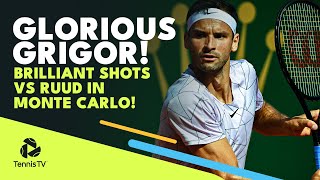 GLORIOUS Grigor Dimitrov Tennis vs Ruud in Monte-Carlo 😍