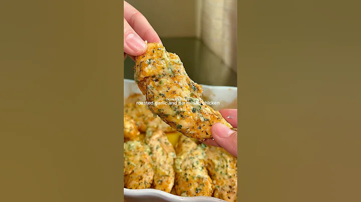 tired of the same chicken recipe? Try this easy roasted garlic & parmesan chicken! #delicious #food