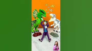 T-Rex Joins the Fight Against the Joker! | dinosaur game #toys #dinosaurs #trex #dino