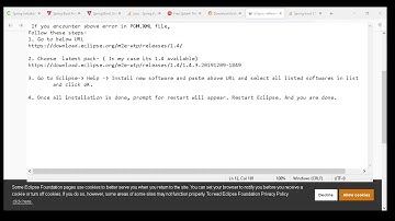 fix pom xml unknown error occured in Eclipse IDE