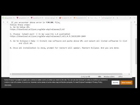 fix pom xml unknown error occured in Eclipse IDE