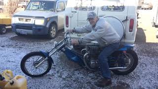 Ole checks the ergonomics of the stupid chopper by Stim Racing Trailer and Travels 94 views 4 years ago 53 seconds