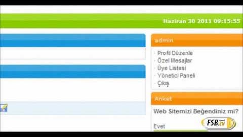 FsbNetwork.Tv - PhpFusion Site Linkleri Ayarları.