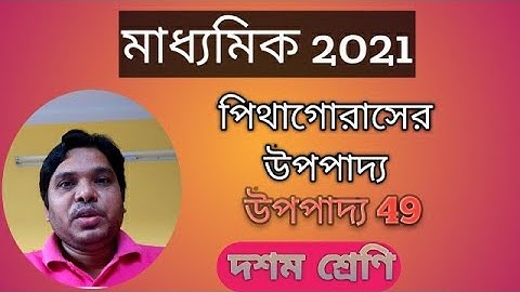 পিথাগোরাসের উপপাদ্য (উপপাদ্য 49)