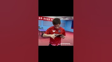 How does Zhang Jike glue his racket? #ZhangJike #TableTennisRacket