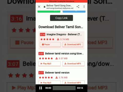 How to download believer song MP3 in Tamil
