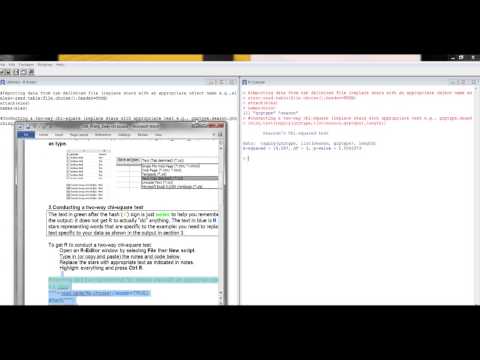 Two-way Chi Square in R