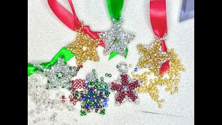 Bead Weaving Tutorial: Mini Two-Sided Star Ornament