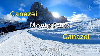 Italy Skiing Canazei - Monte Pana -Canazei