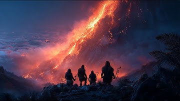 🔥 When the Earth Woke Up – Prehistoric Tribe Faces a Violent Volcano Eruption (AI Cinematic Short)