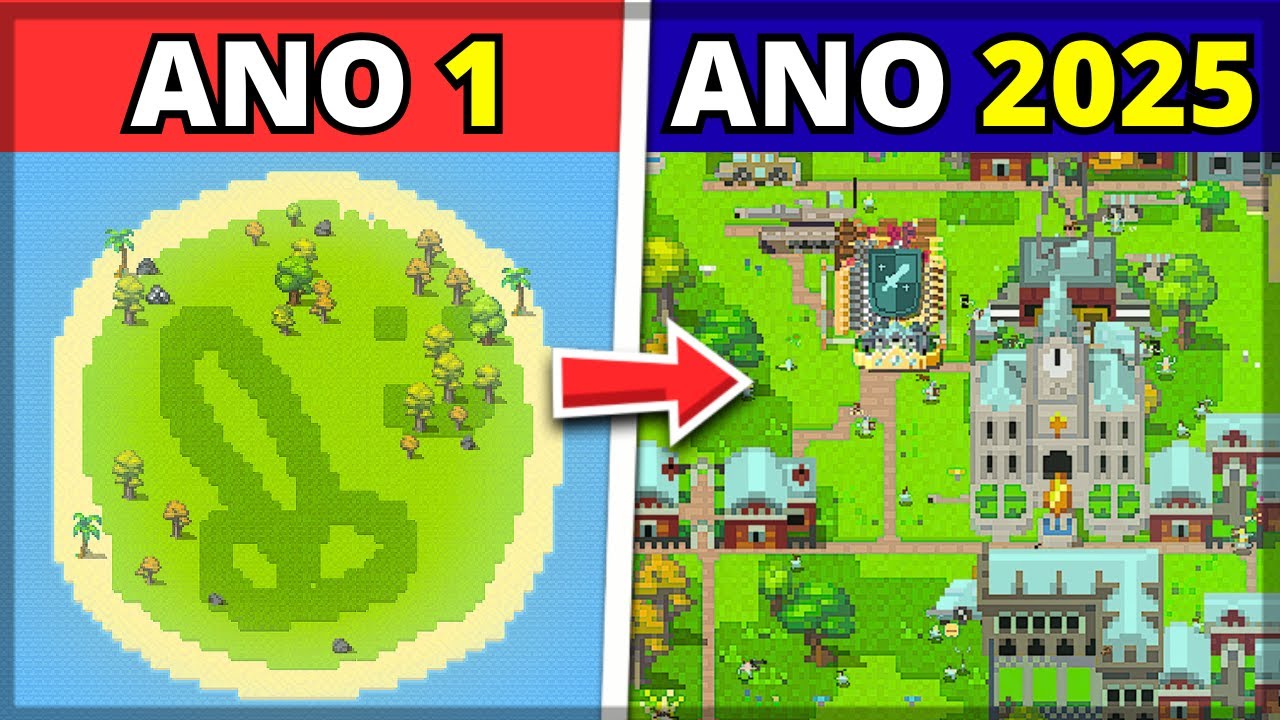 EVOLUI uma ILHA por 2025 anos no WorldBox! 🌎😱