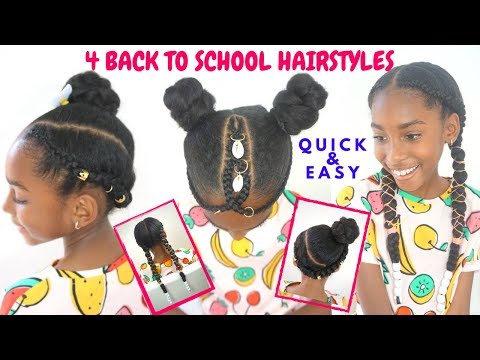 Kids Natural Hairstyles Rubber Band Protective Style On