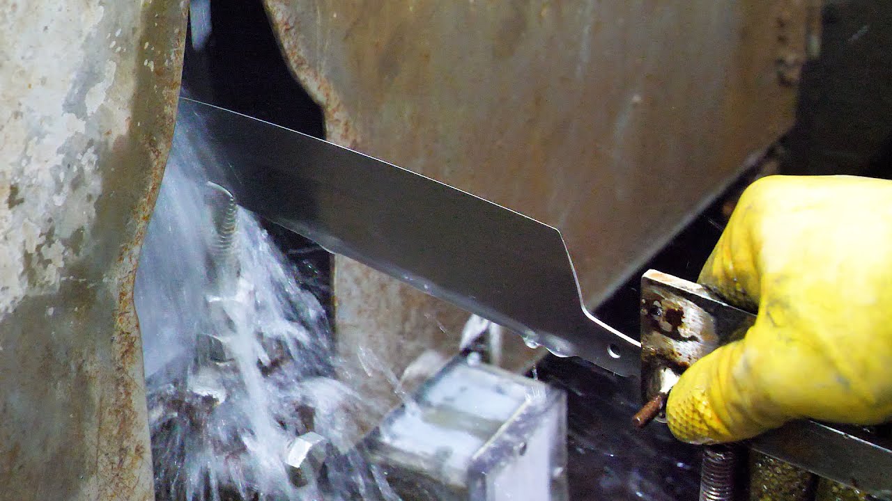 kitchen knife and scissors mass production process. korean kitchen ...