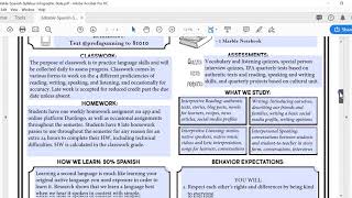 Detalles Editable Spanish Syllabus Video Preview and Tutorial Guía