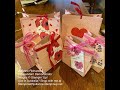Gift bags in two sizes featuring the Bouquet of Love Hybrid Embossing Folder and Sweet Talk DSP