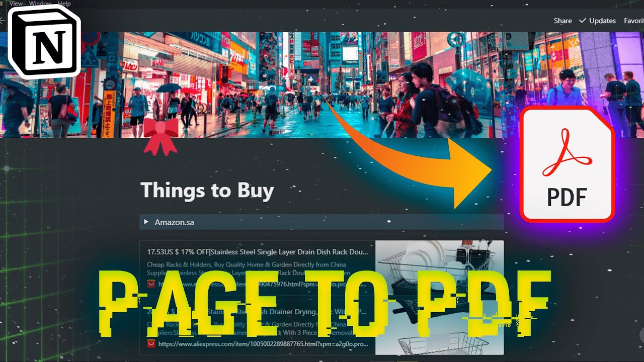 How to save a page in notion as A PDF